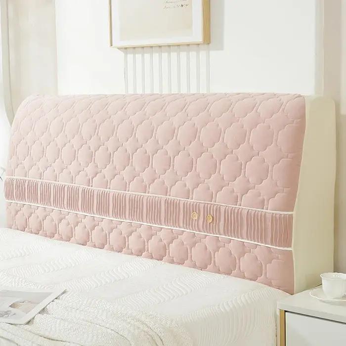 Nouvelle couverture de tête de lit douce tissu de laine élastique antidérapant résistant à l'usure de haute qualité