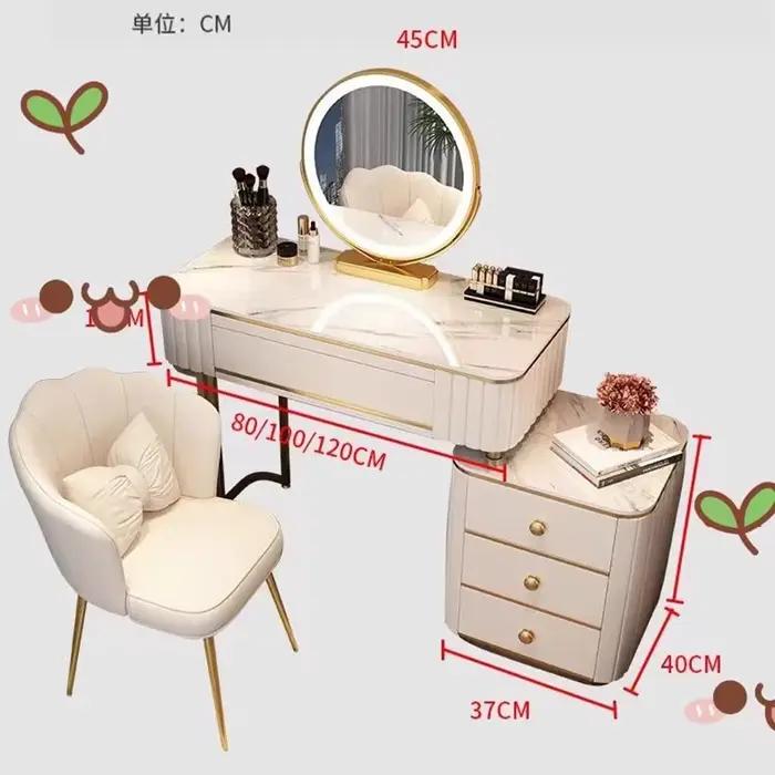 Coiffeuse de luxe moderne compacte avec miroir