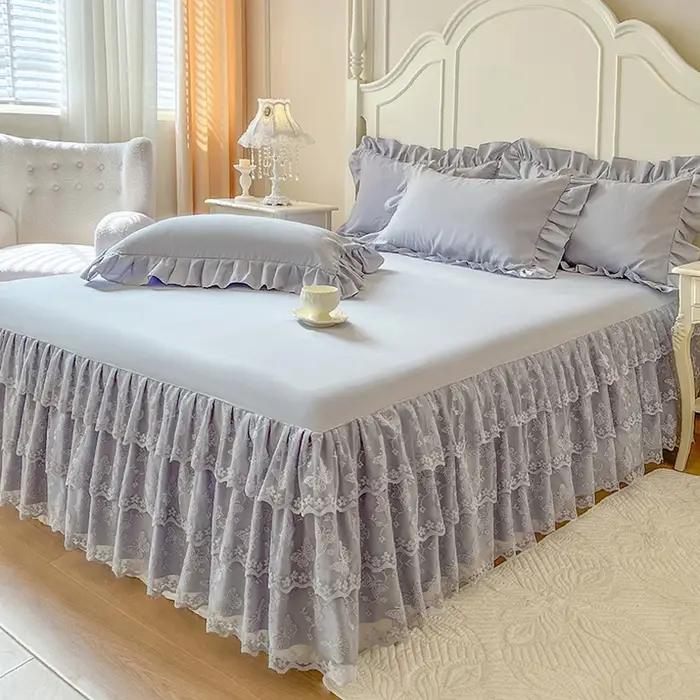 Maison exquise européenne dentelle douce respirant couvre-lit