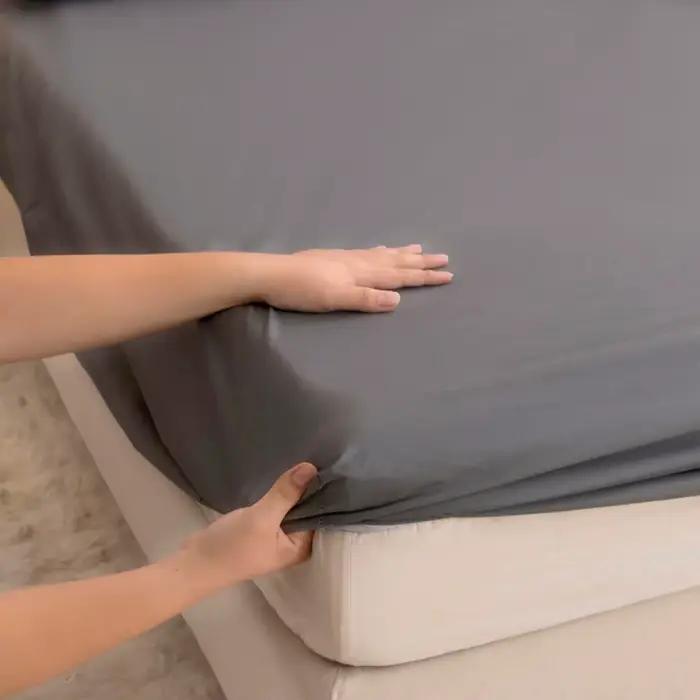 Drap-housse imperméable avec bande élastique 360, couvre-lit pour simple, Double, King, Queen Size,