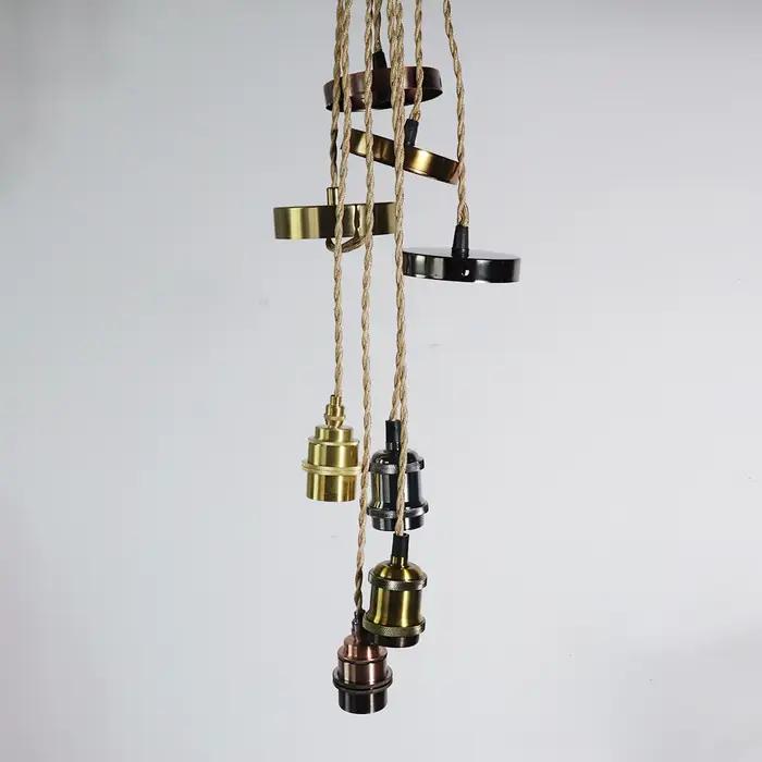 Douille de lampe vintage à vis E27, support d'ampoule Edison 110V 220V, lampe suspendue industrielle pour la décoration intérieure
