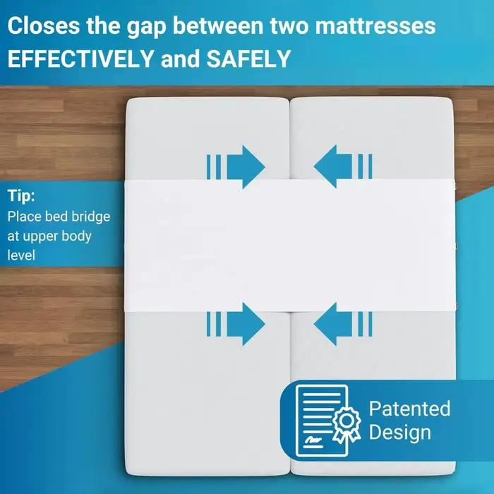 Connecteur de matelas pour transformer un lit double en lit king size