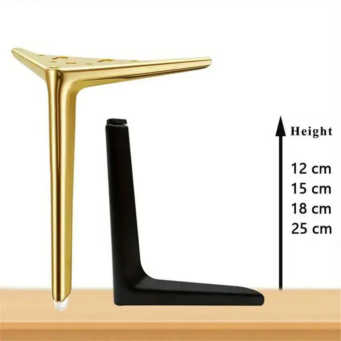 4 pièces pieds de meubles en métal meuble TV lit Table basse jambe noir or argent bureau tabouret ch