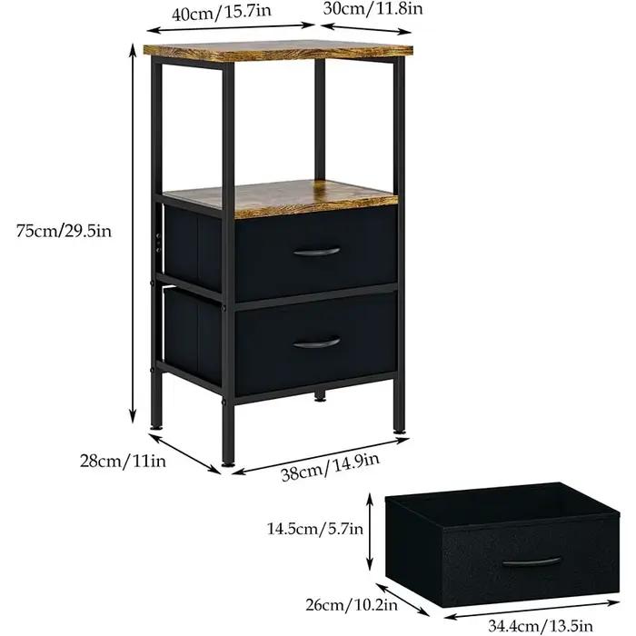 Table de oral et avec 2 Rangements en Tissu
