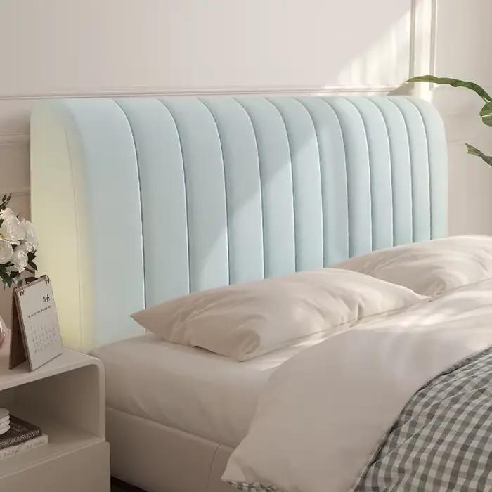 Housse de tête de lit d'hiver en tissu technique de luxe, épaisse, tout-en-un, couleur unie, protect
