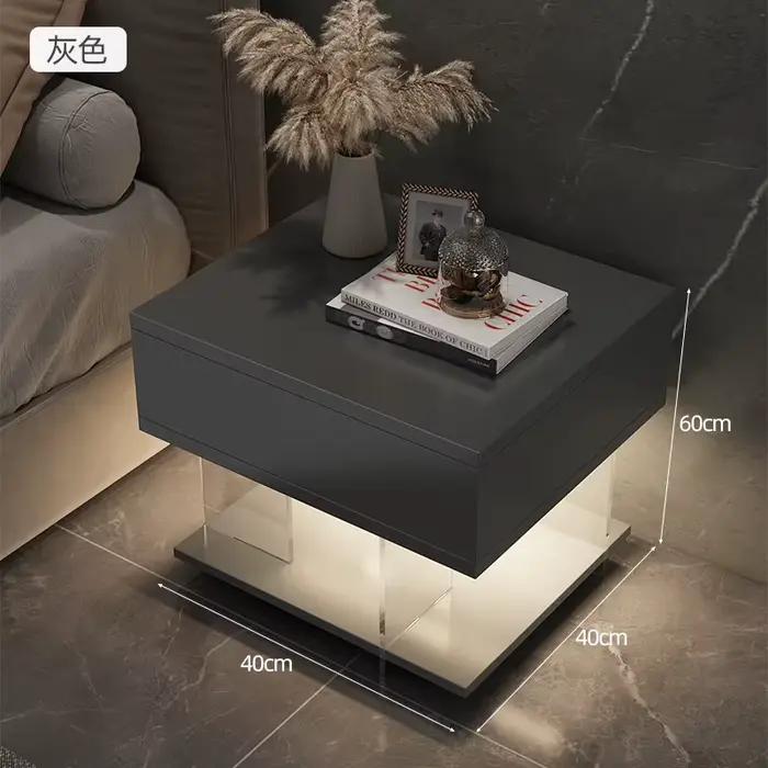 Table de chevet noire de rangement, moderne, esthétique, Simple, italienne, luxe, nordique, Comodini