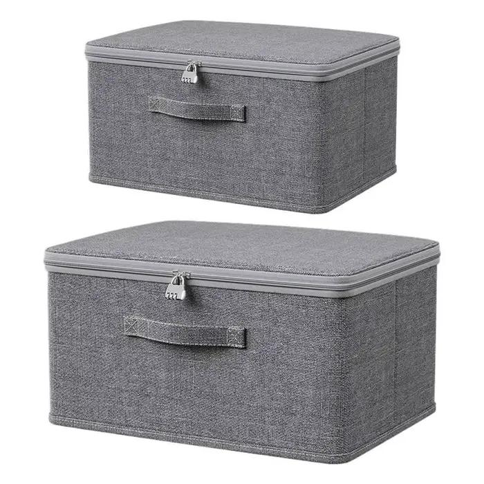 Boîte de rangement pour vêtements avec serrure à chiffre