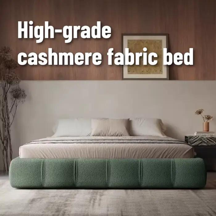 Décoration de lit double en tissu cachemire d'agneau pour couples