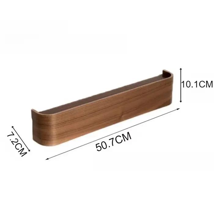 Porte-manteau mural en bois de noyer-cintre esthétique minimaliste moderne