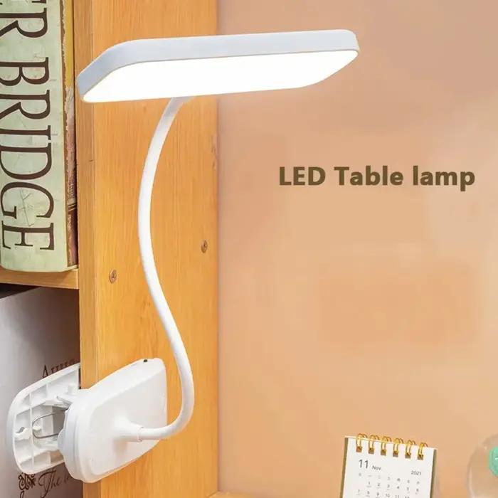 360 ° Lampe de Table d'étude Flexible avec Clip USB lampe de bureau de nuit à intensité variable veilleuse de chevet pour chambre étude lecture travail de bureau