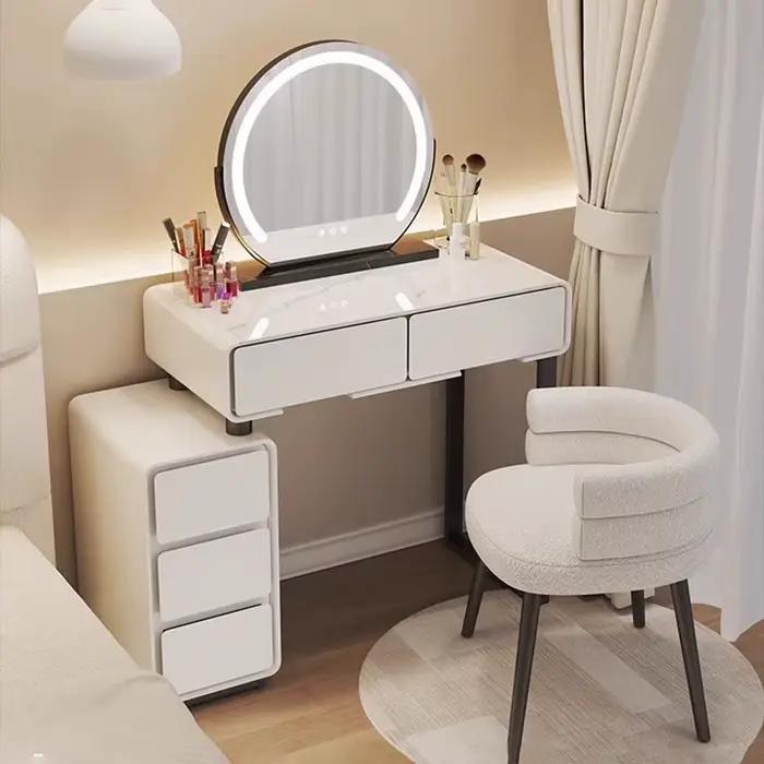 Table de vanité de luxe élégante, gain de place, rangement créatif, commodes esthétiques, tiroirs de chambre nordique modernes, meubles de salon 