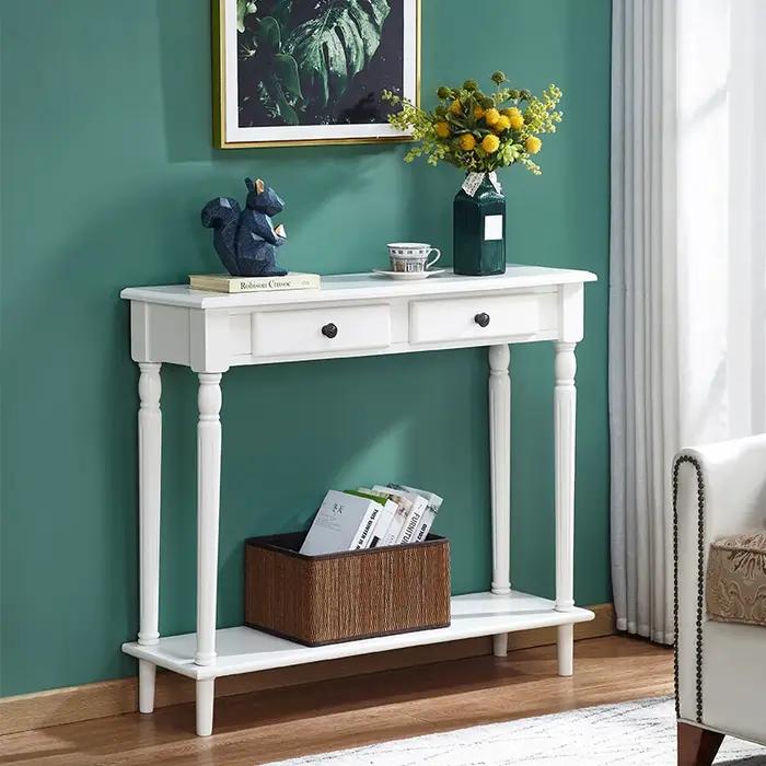 Tables de console rétro américaines avec tiroirs