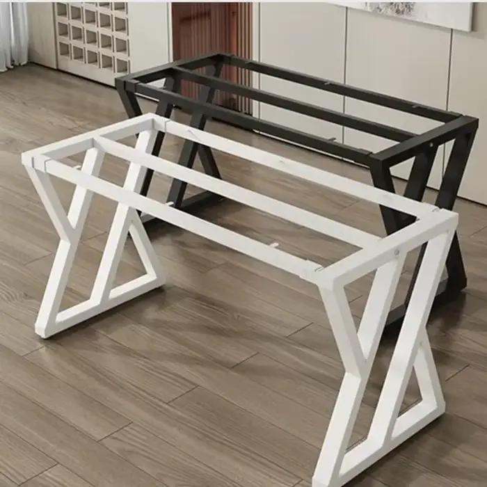 Pied de Table en laque de cuisson en fer, support de Table en métal, bureau d'ordinateur, cadre en f