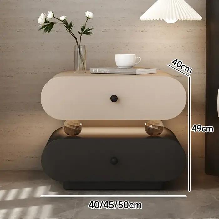 Nouvelle Table de Chevet Suspendue Minimaliste en Bois Massif 2026 – Meuble de Rangement Artistique pour Chambre à