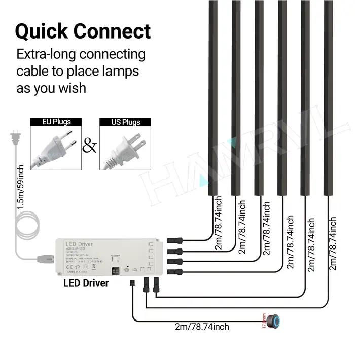 Éclairage encastré LED bande lumineuse LED pour panneau mural à lattes en bois en parallèle avec cap