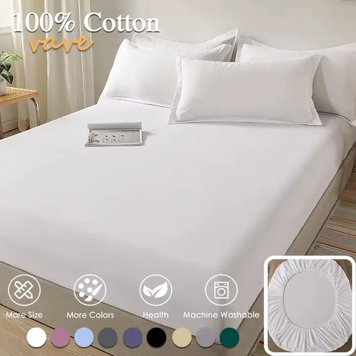 Drap-housse 100% coton avec bandes élastiques, housses de matelas réglables antidérapantes pour lit