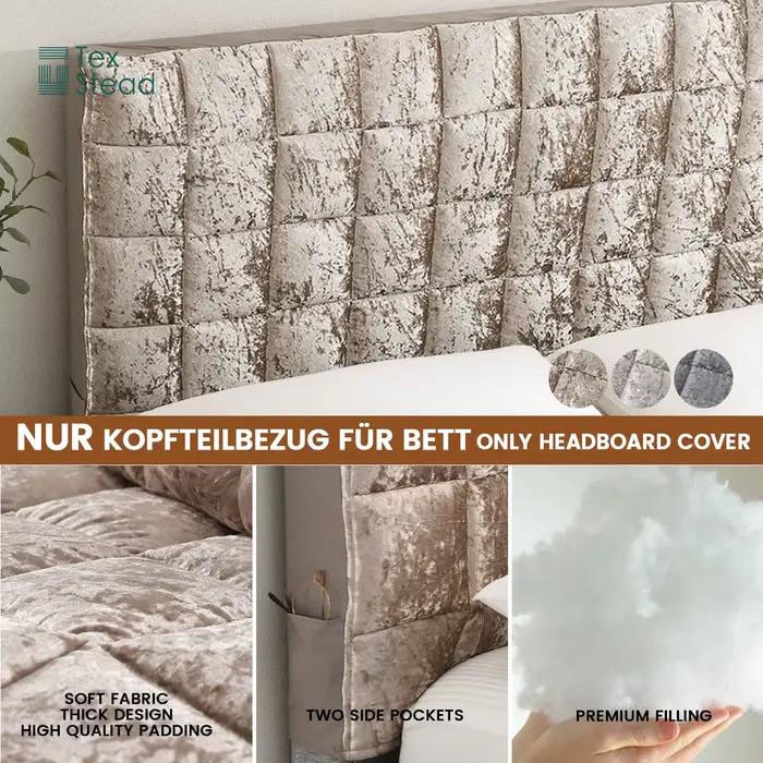 Housse de lit simple ou double matelassée et élastique pour la protection et la décoration de la chambre