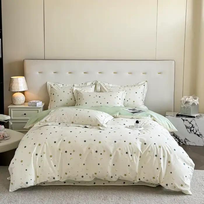 Ensemble de literie en coton égyptien de haute qualité, 3 pièces, comprenant 1 housse de couette et