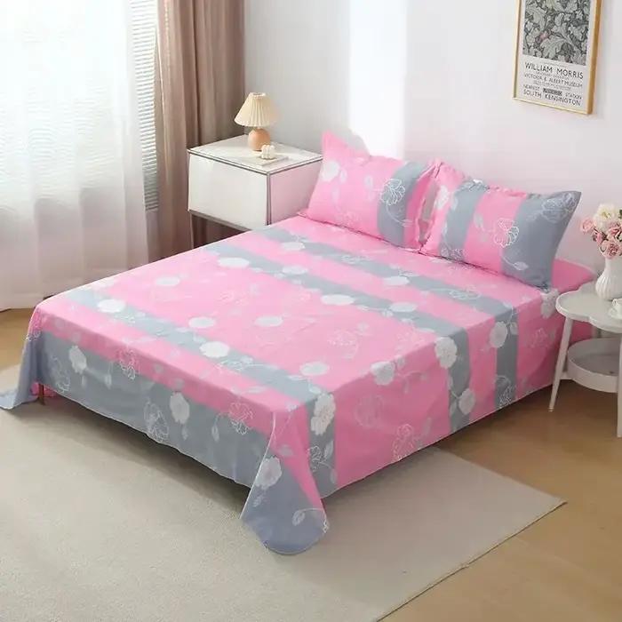 Ensemble de draps bohème – 400TC en coton de style méditerranéen avec colorant résistant à la décoloration pour les essentiels du dortoir
