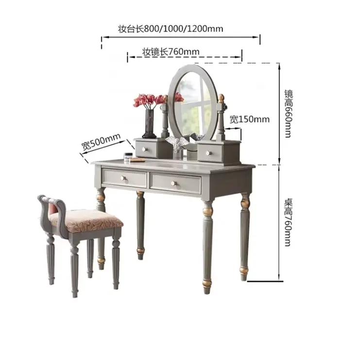 Coiffeuse esthétique nordique moderne à la mode élégante luxe vanité Table tiroirs Simple Tocador De Maquillaje meubles De chambre