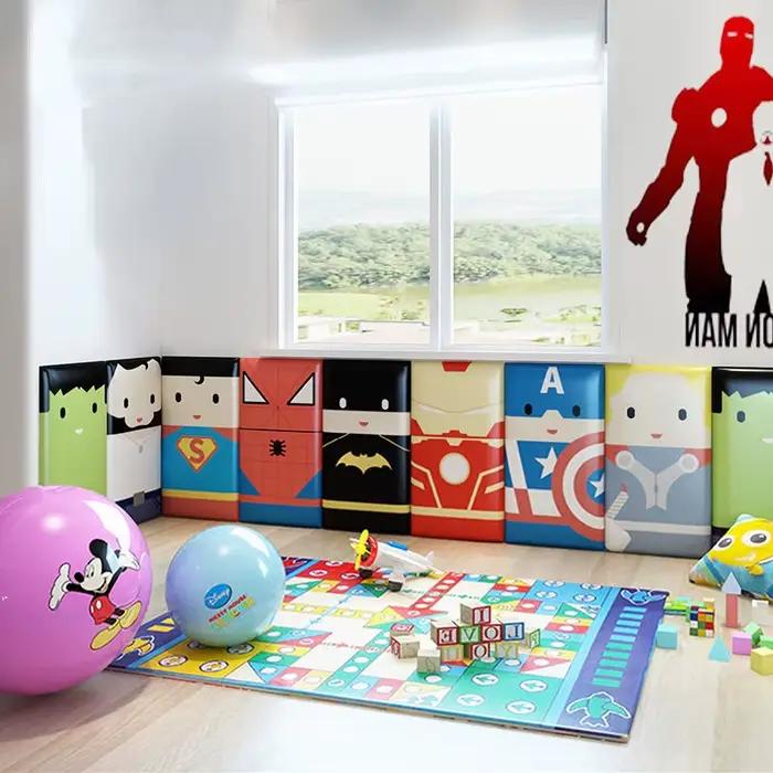 Tête De Lit garçon enfants chambre meubles décoration murale autocollant panneaux Anti-collision Cabecero Cama