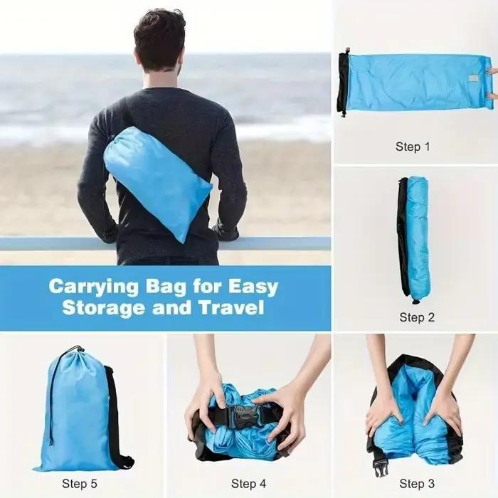 Canapé gonflable portable et pliable pour l'extérieur, lit de repos individuel à gonflage rapide, id