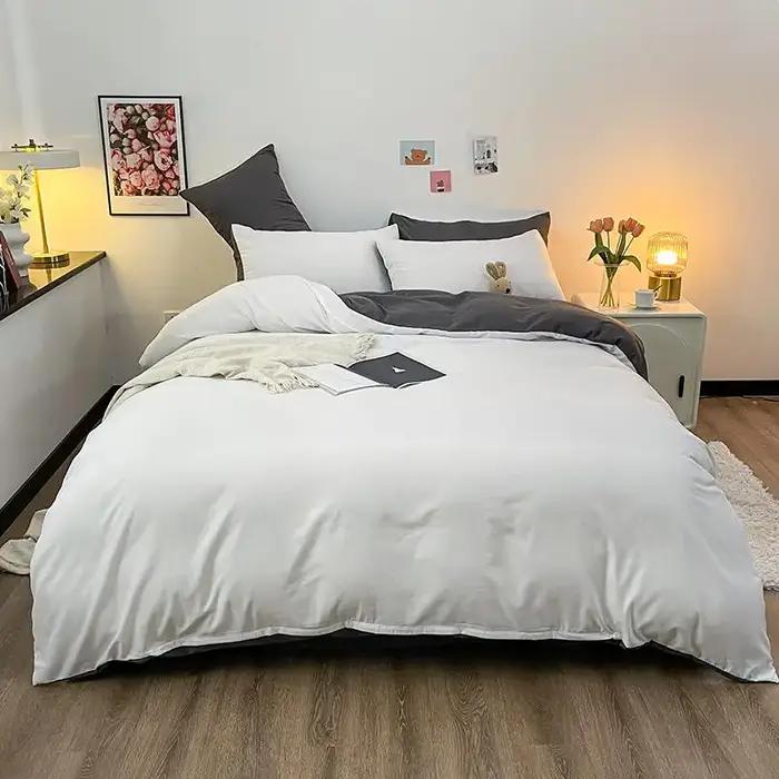 Bonenjoy 1 pc housse de couette couleur gris foncé