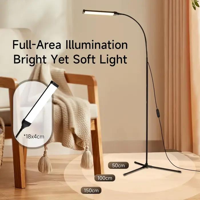 Lampe sur pied LED à intensité variable, lampe de chevet pour chambre à coucher, lampe sur pied LED intelligente, éclairage de lecture tricolore pour bureau, salon