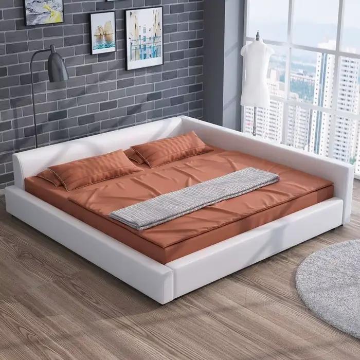 Lit de chambre à coucher moderne et Unique, Double esthétique, style nordique, King Size, cadre de l