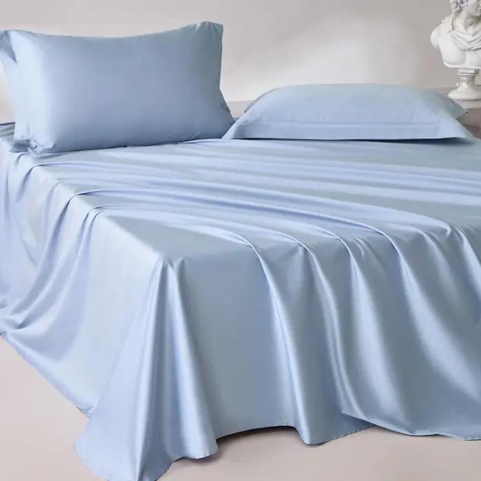 Parure de draps en coton égyptien biologique 800 fils/cm² pour lit simple