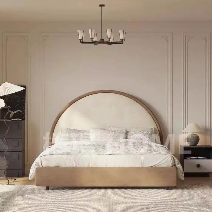 Chambre à coucher esthétique lit européen adolescente King Double couchage rembourrage cadre De lit 180x200cm salon Cama De Casal accessoires