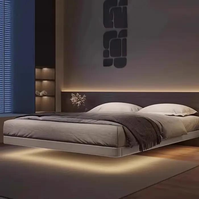 Lit flottant en bois massif