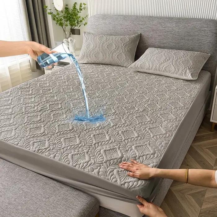 Protège-matelas matelassé imperméable et épaissi 1 pièce – Drap-housse antidérapant et anti-poussière – Housse de matelas respirante pour un confort optimal