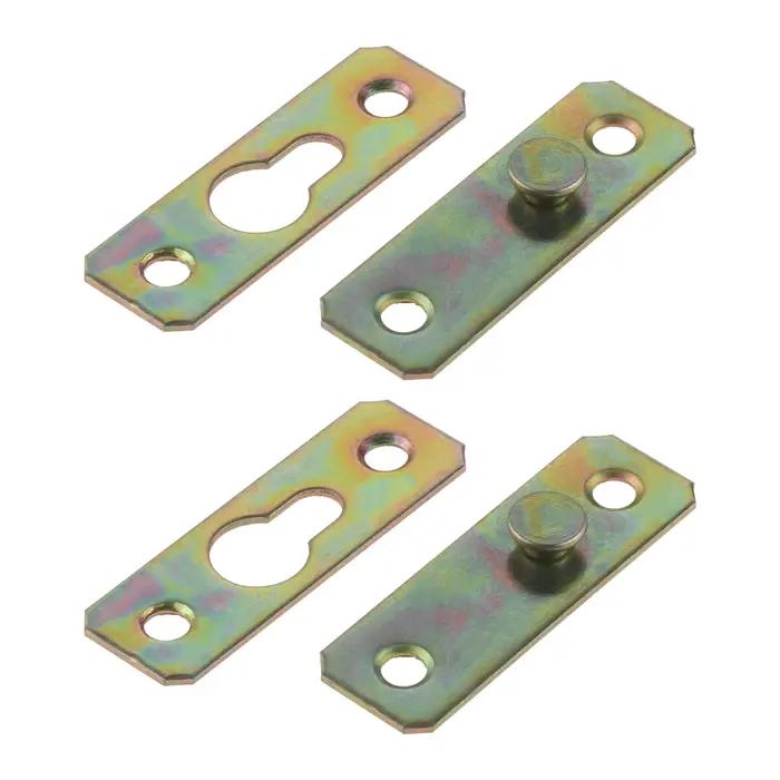 Raccords de lit en bois 58x20mm, 2 ensembles de connecteurs de supports de lit, cadre de connexion d
