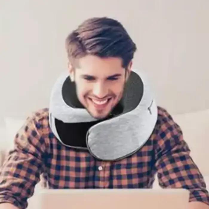 Oreiller de cou de voyage, oreiller en mousse à mémoire de forme pour voiture, appui-tête automatiqu