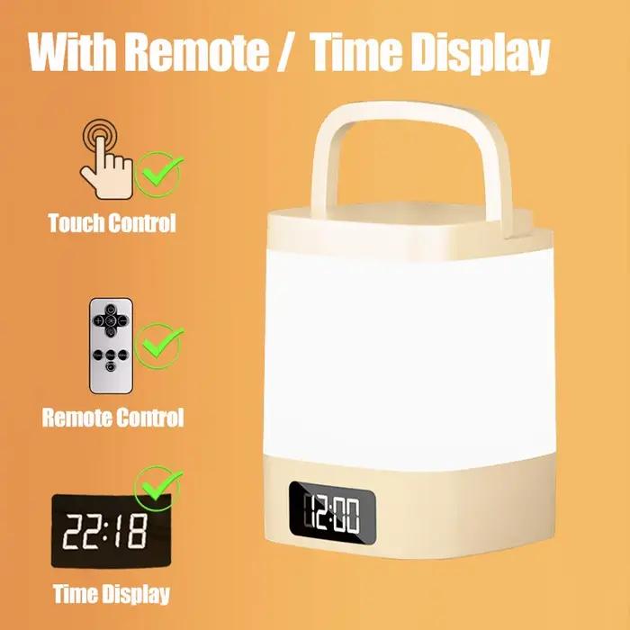 Tactile veilleuse Rechargeable 3 couleurs sans fil chambre de bébé lampe de chevet USB LED