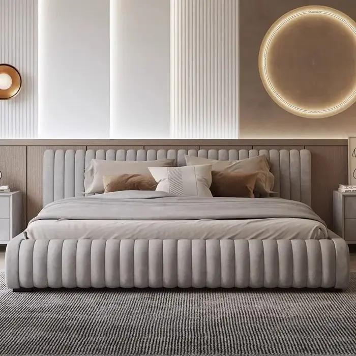 Rangement minimaliste lits luxe roi dormir tête de lit
