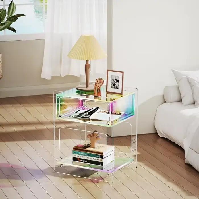 Table d'appoint en acrylique pour salon