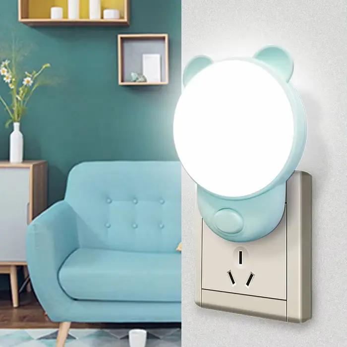 LED veilleuse chevet lampe veilleuse ue US UK prise lampe cadeau pour la maison chambre cuisine enfants couloir mignon lampe de nuit