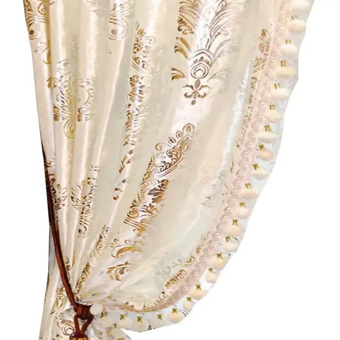 Rideaux en velours pour fenêtre, rideau blanc, rideau occultant luxueux, tulle pur, or, design europ