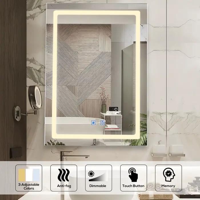 VOWNER HOMedicine-armoire avec lumières LED et miroir, avec étagère réglable, dél'offre buage, mode