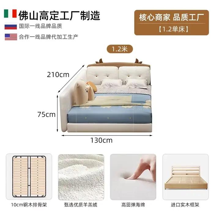 Têtes de lit rembourrées, lits imperméables, style minimaliste, luxe, design moderne, cadres de lit