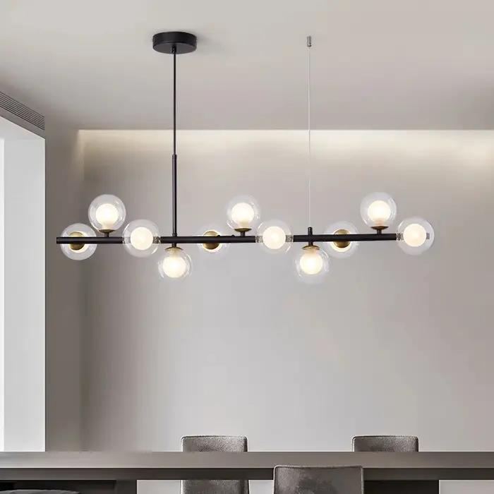 Lampe LED Suspendue en Forme de Boule de Verre au Design Nordique Moderne, Luminaire Décoratif d'Nik