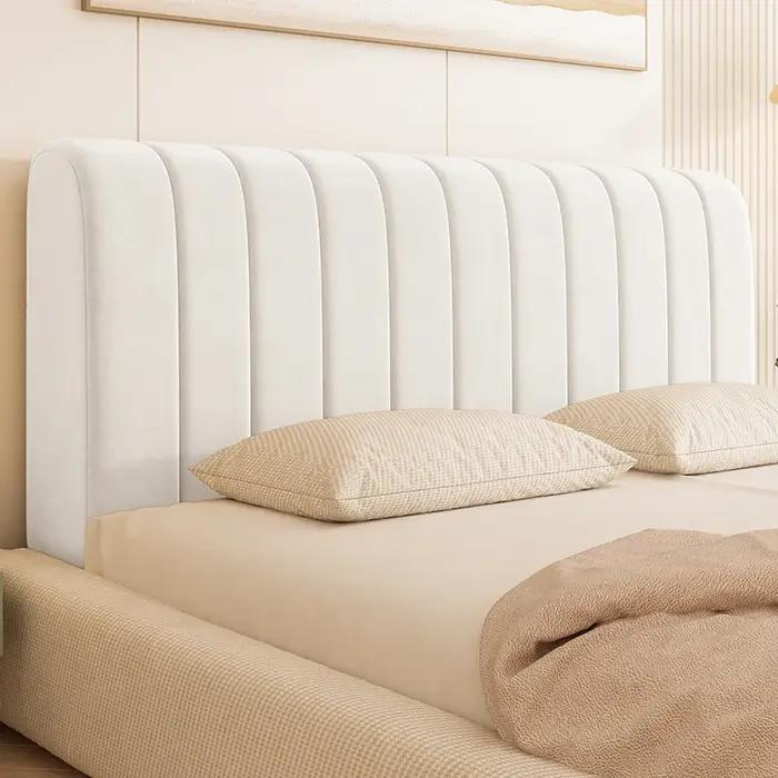 Housse de Tête de Lit de Couleur Crème Rayures