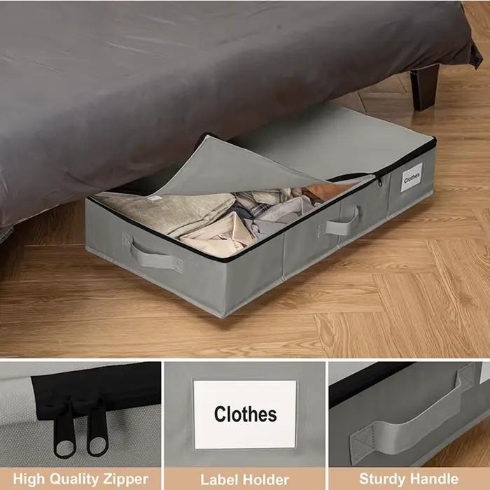  Grande boîte de rangement coulissante pour fond de lit