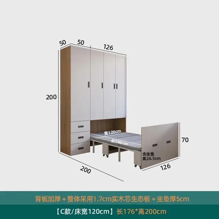 Japonais Unique lit King minimaliste esthétique organisateur lit multifonctionnel rangement Meubles De Chambre