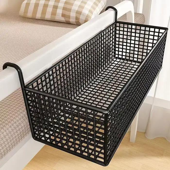 1 pièce de panier de rangement de chevet en fer