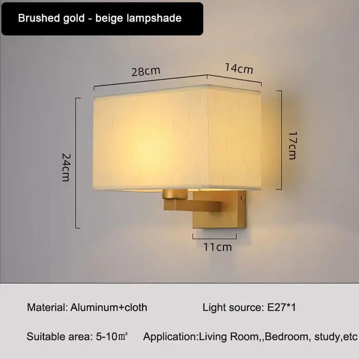 Applique murale moderne en tissu pour chambre à coucher